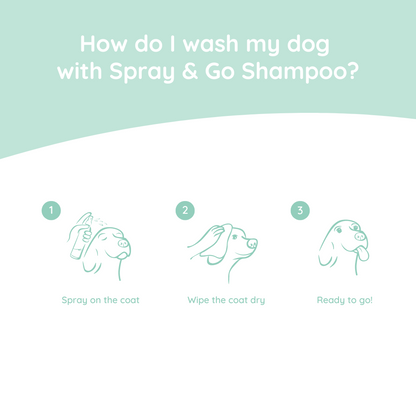 Trockenshampoo für Hunde – Spray &amp; Go – Natürlich