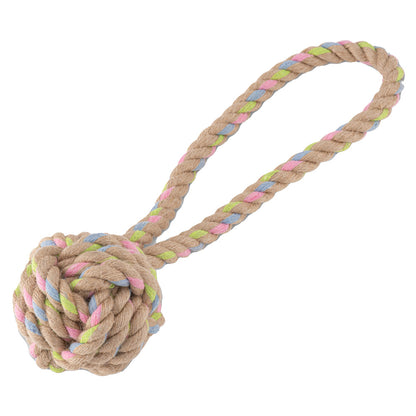 Nachhaltiges Hundespielzeug - Seil mit Farben (26cm)