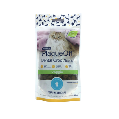 PlaqueOff Dental Bites für Katzen – Biologisch (60 g)